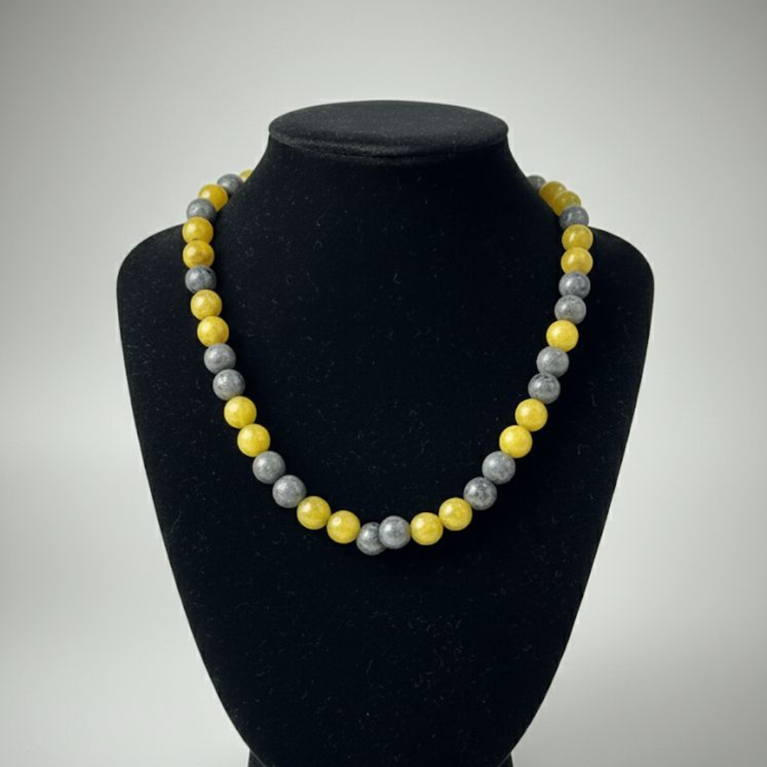 DUAL TONE YELLOW AND BLACK NECKLACE