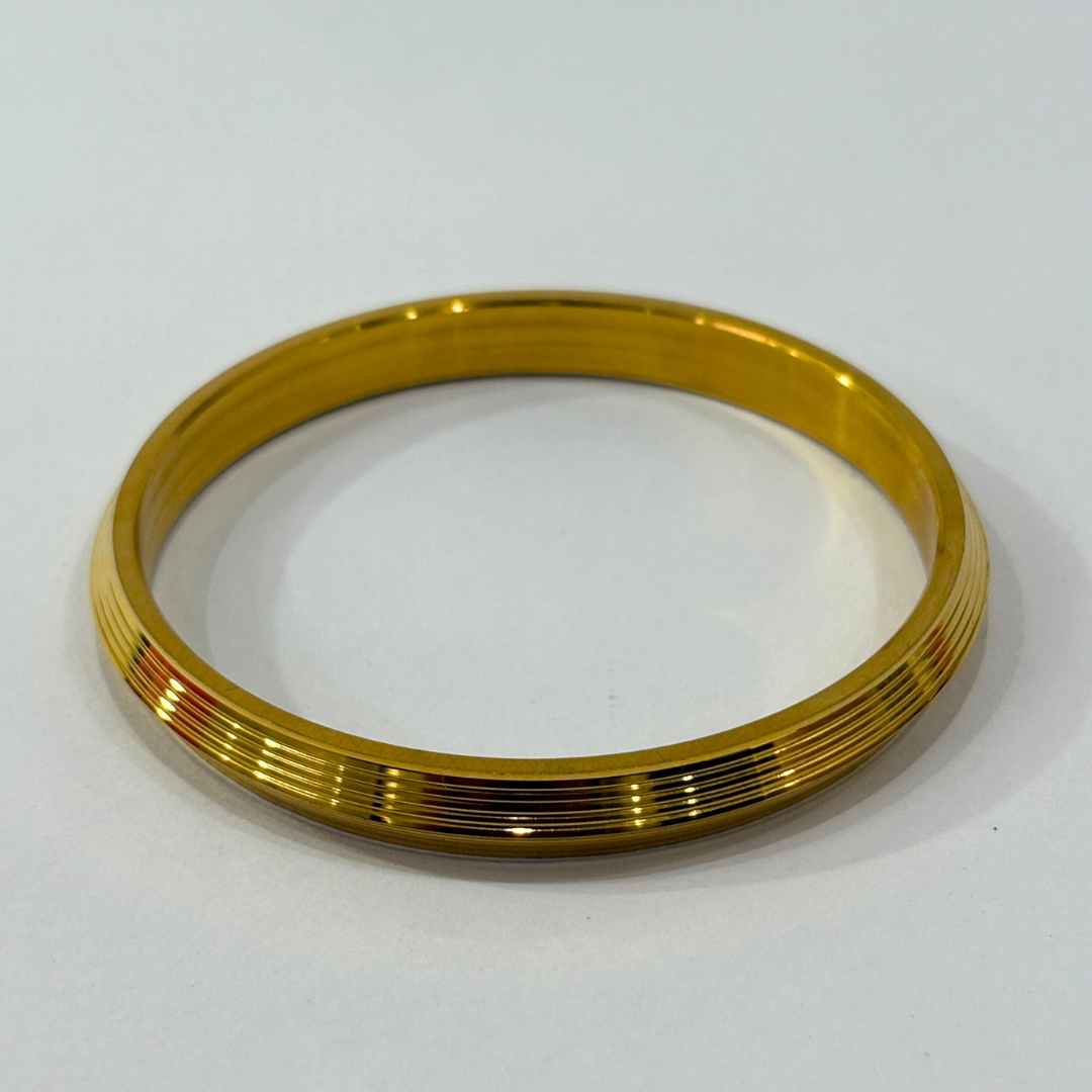 CLASSIC GROVE BANGLE WITH STRIPES