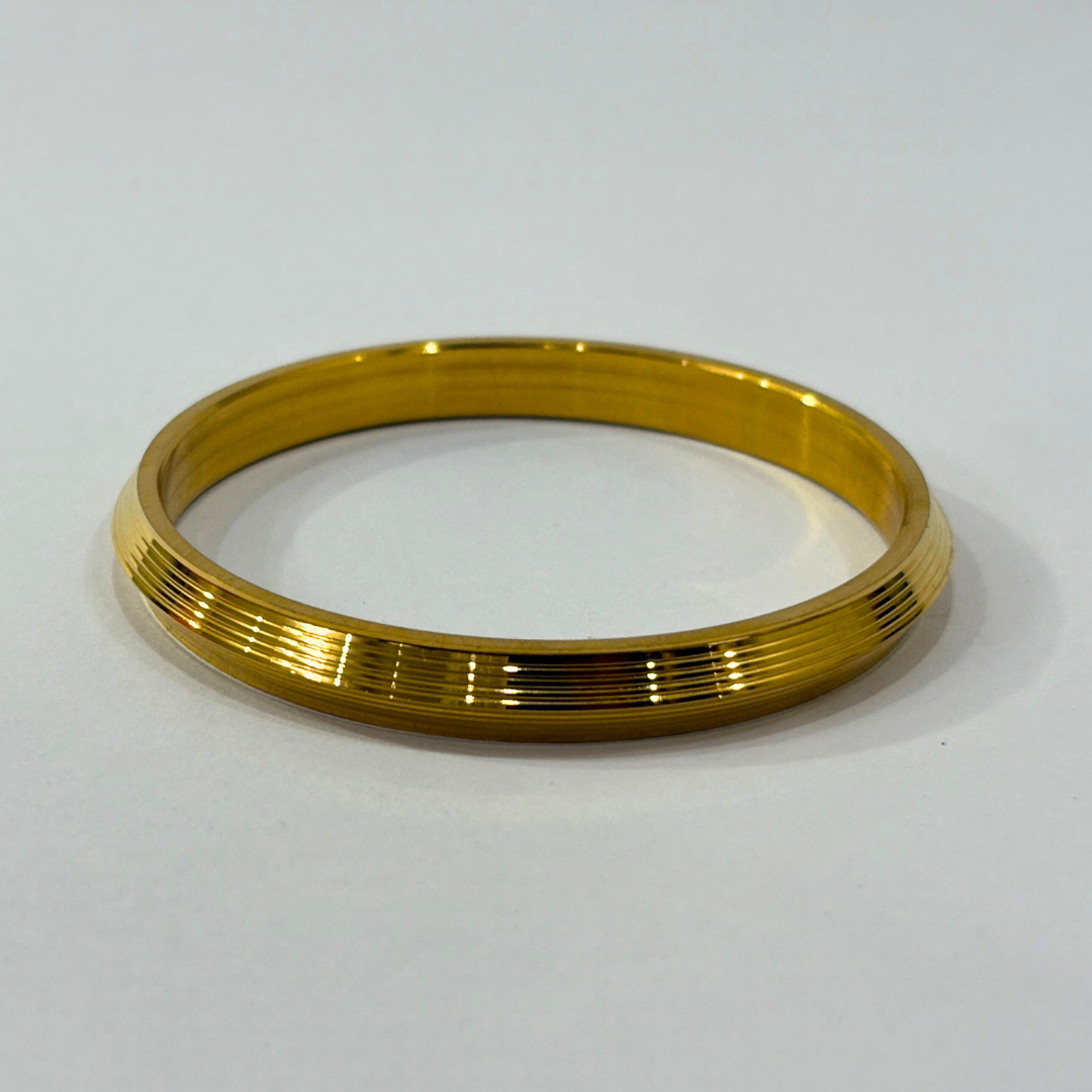 CLASSIC GROVE BANGLE WITH STRIPES